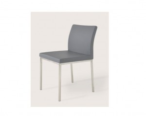 Aria Chrome Side Chair - Grey - Soho Concept