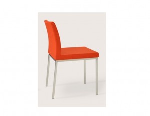 Aria Chrome Side Chair - Orange - Soho Concept