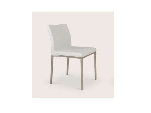 Aria Chrome Side Chair - White - Soho Concept