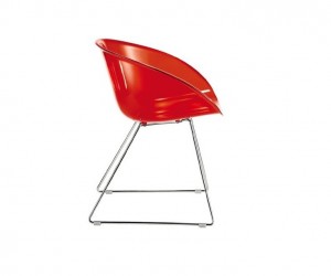 Gliss Armchair - Transparent Red - Sitconf